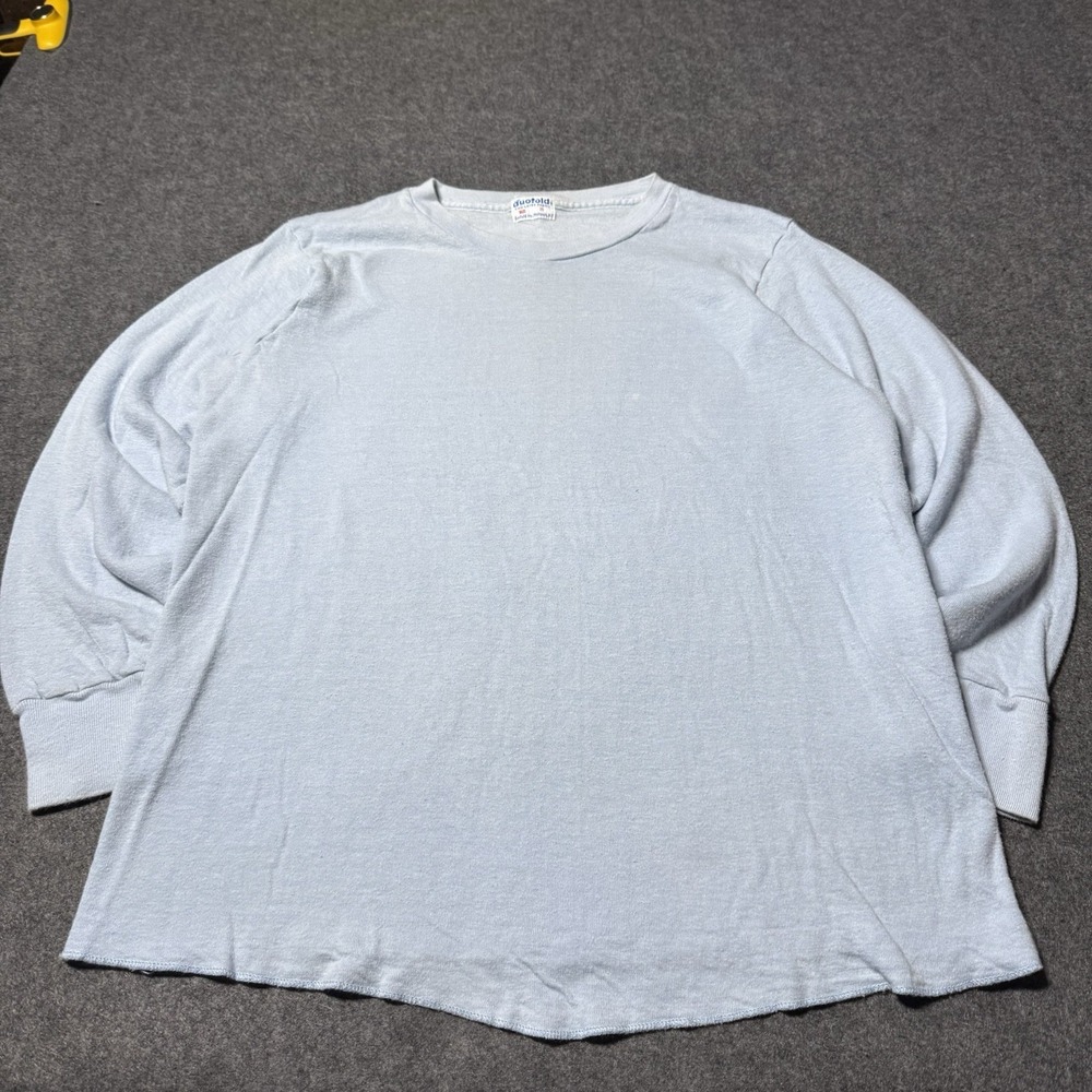 Vintage 70s Duofold Thermal Long Sleeve Shirt Women's / Youth Size 20 USA Made
